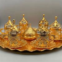 Image result for Gold Plated Turkish Coffee Set