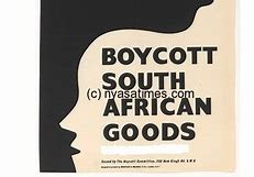 Image result for Boycott South Africa