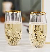 Image result for Stemless Crystal Champagne Glasses
