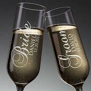 Image result for Personalized Champagne Flutes Wedding