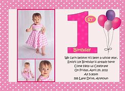 Image result for Invitation Card for 1st Birthday