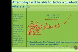 Image result for Factoring Quadratics YouTube