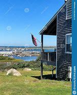Image result for Seaside House with American Flag