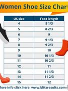 Image result for Women Shoe Size by Inches