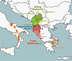 Image result for Albanian Language Map