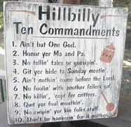 Image result for Hillbilly Ten Commandments Free SVGs