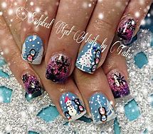 Image result for Winter Scene Nail Art