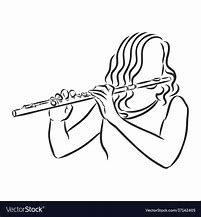 Image result for Anime Girl Playing the Flute Drawing