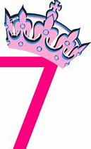 Image result for Pink Number 7 Clip Art