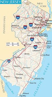 Image result for Road Map of New Jersey