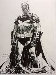 Image result for Jim Lee Michael Keaton Batman Sketches