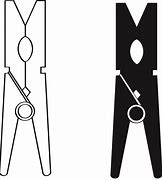 Image result for Clothespin Clip Art Black and White