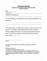 Image result for Letter for 30-Day Notice to Landlord