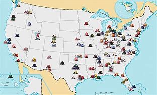 Image result for 1A College Football Map
