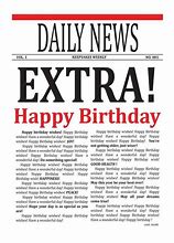 Image result for Breaking News Birthday Shawn Newspaper