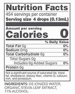 Image result for Stevia Nutrition Label