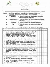 Image result for CPR Summary Sheet