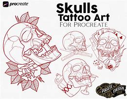Image result for Tattoo Skull Procreate
