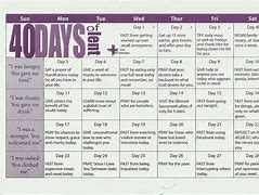 Image result for 40-Day Calendar Template