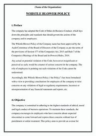 Image result for Whistleblower Procedure Template