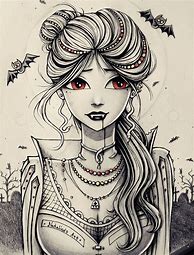 Image result for Vampiress Drawing