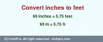 Image result for How Big Is 69 Inches in Feet