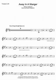 Image result for Away in a Manger Trumpet Sheet Music