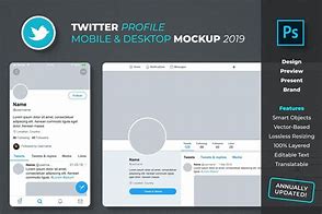 Image result for Twitter Profile Mockup PSD