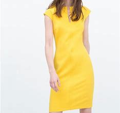 Image result for Zara Yellow Dress