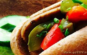 Image result for Sausage and Peppers Sandwich with Cheese