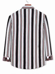 Image result for Button Up Shirt Black with Silver Stripe
