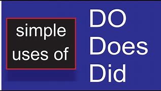 Image result for Do Does/Did Chart