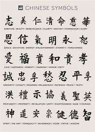 Image result for Chinese Symbols Tattoo Fonts