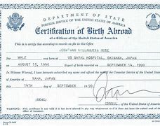 Image result for American Birth Certificate