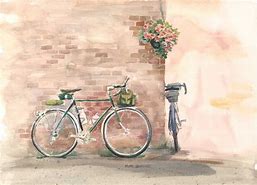 Image result for bicycle art paintings watercolor