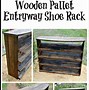 Image result for DIY Wood Pallet Shoe Rack