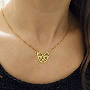 Image result for Real Gold Butterfly Necklace