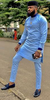 Image result for African Attire Men Blue