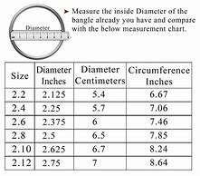 Image result for Bangle Size Chart for Women