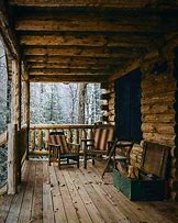 Image result for Log Cabin Porch