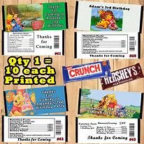 Image result for Winnie the Pooh Candy Bar Wrappers