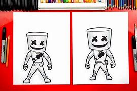 Image result for How to Draw Fortnite Character Marshmello