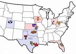 Image result for New Big 12 Teams Map