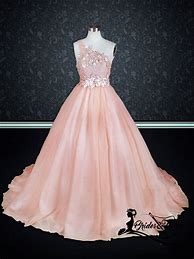 Image result for Peach and White Wedding Dresses