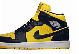Image result for Air Jordan 1 Navy Blue and Yellow