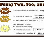 Image result for To or Too Grammar Rules