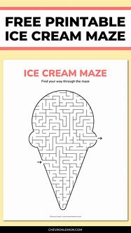 Image result for Ice Cream Maze Printable