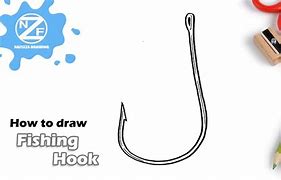 Image result for Fishing Hook Drawing for Kids