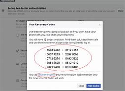 Image result for Facebook Recovery Code