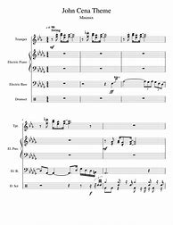 Image result for John Cena Theme Song Notes for Trumpet
